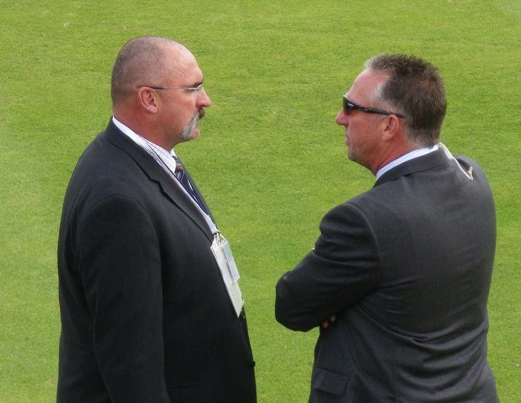 Cricketing Greats - Merv Hughes and Sir Ian Botham | Flickr
