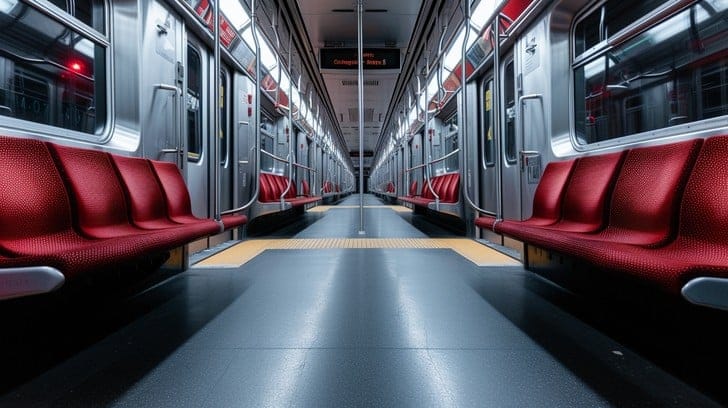Free Empty Train Interior Image | Download at StockCake